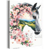 Лошадь с весенними цветами Рассвет Новый год 2026 Конь с цветами Животные Природа Символ года Оберег 100х125 Раскраска картина п