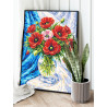 Натюрморт с маками Цветы в вазе Букет Яркая Интерьерная Для мамы Раскраска картина по номерам на холсте