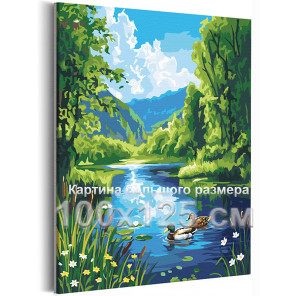 Утки на озере Природа Пейзаж Птицы Пара Любовь На свадьбу Лето