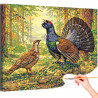 Глухарь Птицы в лесу Пара Природа Семья Весна На свадьбу Раскраска картина по номерам на холсте