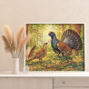 Глухарь Птицы в лесу Пара Природа Семья Весна На свадьбу Раскраска картина по номерам на холсте