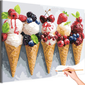 Мороженое и ягоды Натюрморт для кухни Мороженки