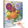 Хризантемы Цветы в вазе Натюрморт Букет Натюрморт Яркая Интерьерная Для мамы 8 марта Раскраска картина по номерам на холсте