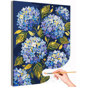 Гортензии Цветы с золотой краской Букет