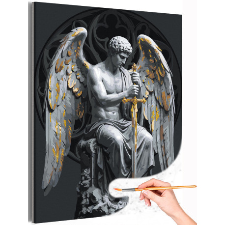 Ангел хранитель с мечом Скульптура Готика