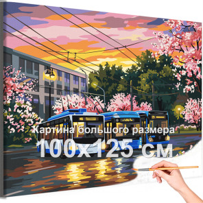 Городской пейзаж Весна Санкт-Петербург Троллейбус