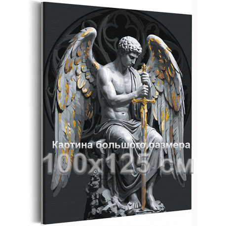 Ангел хранитель с мечом Скульптура Готика Архангел с крыльями