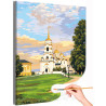  Успенский собор Владимир Россия Достопримечательности Религия Пейзаж с храмом Города и страны Раскраска картина по номерам на х