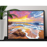  Закат на море Морской пейзаж Волна Пляж Природа Океан Вайб Релакс Раскраска картина по номерам на холсте AAAA-NK1662