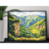  Горы Кавказа Пейзаж Природа Россия Лето Река Раскраска картина по номерам на холсте AAAA-NK1652