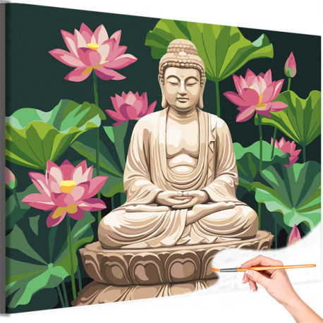 Будда и лотосы Религия Буддизм Медитация