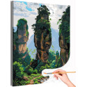 Китай лес Чжанцзяцзе Природа Горы Пейзаж Аватар Раскраска картина по номерам на холсте