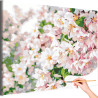 Цветы Сакура Весна Цветущий сад Дерево Раскраска картина по номерам на холсте