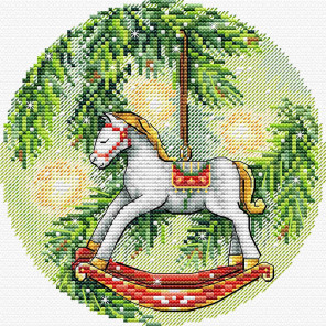 Новогодняя лошадка Набор для вышивания МП Студия