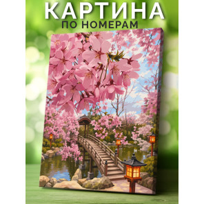 Япония Пейзаж Раскраска картина по номерам на холсте
