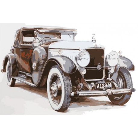 Ретро-автомобиль Раскраска картина по номерам акриловыми красками на холсте Menglei
