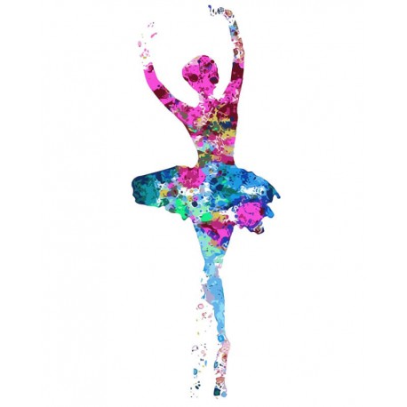 Красочная балерина Раскраска картина по номерам акриловыми красками на холсте Menglei
