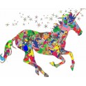 Звездная лошадка Раскраска картина по номерам на холсте Menglei
