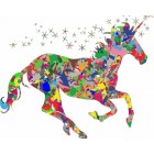 Звездная лошадка Раскраска картина по номерам акриловыми красками на холсте Menglei