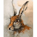 Заяц Раскраска картина по номерам на холсте Menglei