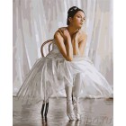 Задумчивая балерина Раскраска картина по номерам акриловыми красками на холсте