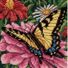 Бабочка на циннии Набор для вышивания Dimensions ( Дименшенс )