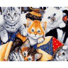 Котята в ласкутном одеяле Раскраска картина по номерам акриловыми красками на холсте