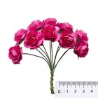 Букетик роз цвета фуксии Цветы бумажные для скрапбукинга, кардмейкинга Scrapberry's