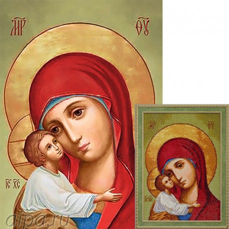 Икона Владимирская Богородица Алмазная вышивка мозаика Гранни