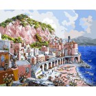 Итальянское побережье Раскраска картина по номерам акриловыми красками на холсте