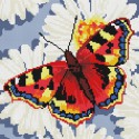 Бабочка на ромашках Алмазная вышивка мозаика на подрамнике Белоснежка