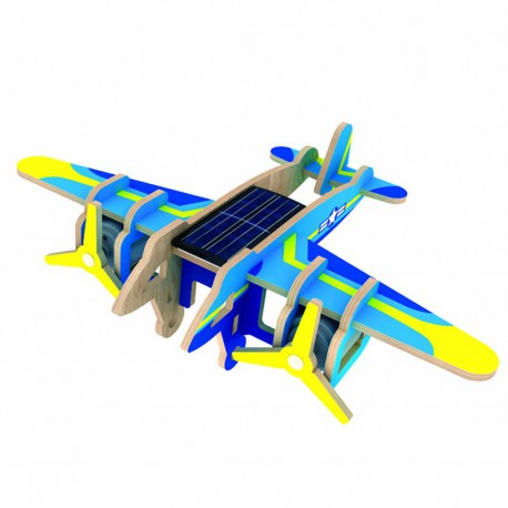 Бомбардировщик (на солнечной энергии) 3D Пазлы Деревянные Robotime