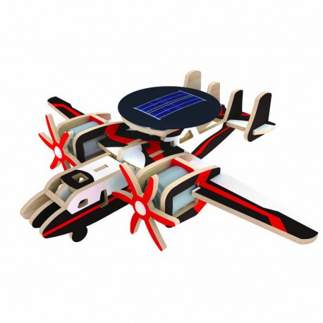 Патрульный самолет (на солнечной энергии) 3D Пазлы Деревянные Robotime