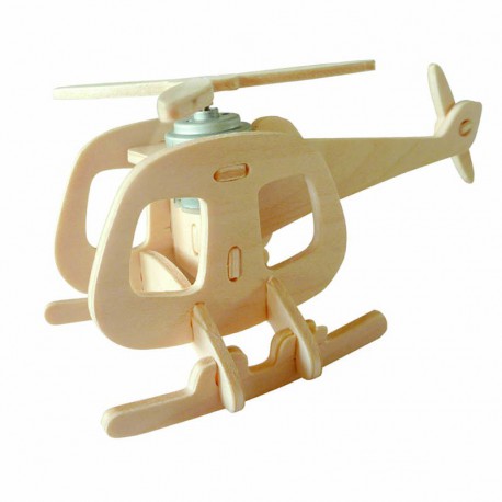 Вертолет В (на солнечной энергии) 3D Пазлы Деревянные Robotime
