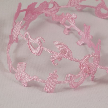Розовая детская Лента декоративная для скрапбукинга, кардмейкинга