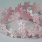 Светло-розовые цветы Лента декоративная для скрапбукинга, кардмейкинга