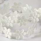 Белые цветы Лента декоративная для скрапбукинга, кардмейкинга