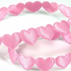 Розовые сердечки Лента декоративная для скрапбукинга, кардмейкинга