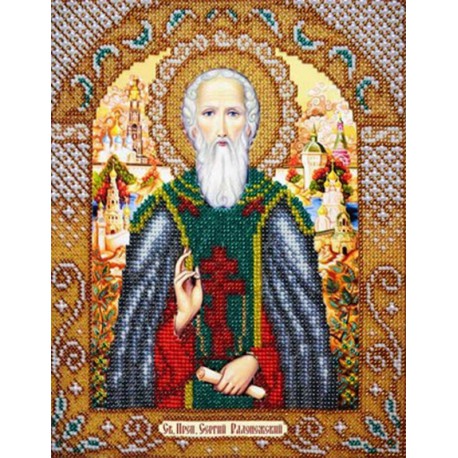 Святой Сергий Радонежский Набор для частичной вышивки бисером Паутинка