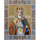 Святой Николай Чудотворец Набор для частичной вышивки бисером Паутинка