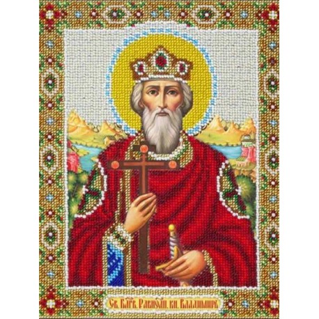 Святой Владимир Набор для частичной вышивки бисером Паутинка