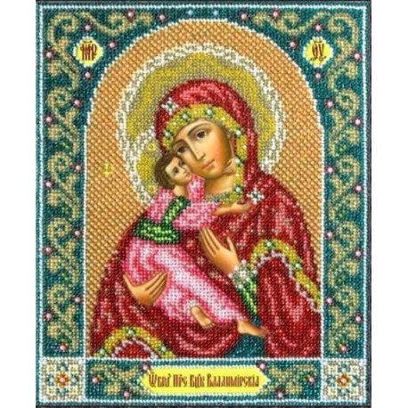 Владимирская Богородица Набор для частичной вышивки бисером Паутинка