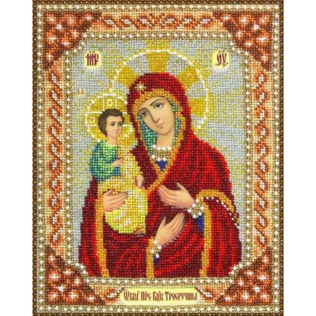 Богородица Троеручница Набор для частичной вышивки бисером Паутинка