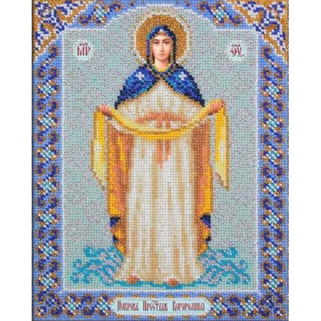 Богородица Покрова Набор для частичной вышивки бисером Паутинка