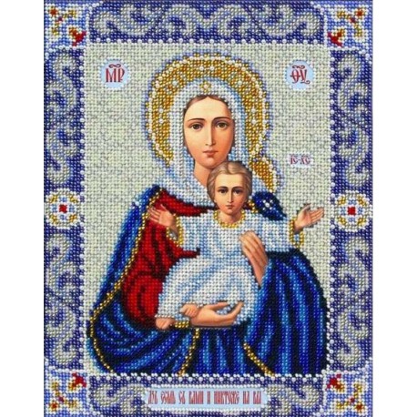 Богородица Леушинская Набор для частичной вышивки бисером Паутинка