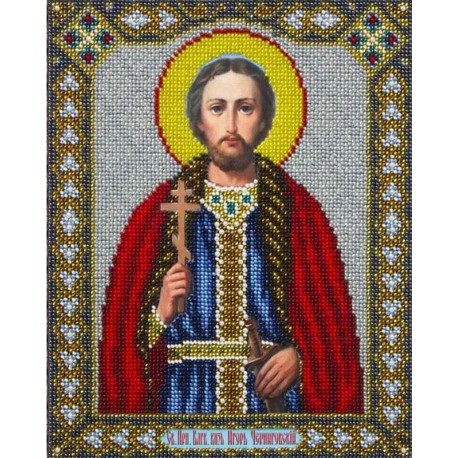 Святой Игорь Набор для частичной вышивки бисером Паутинка