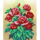 Букет алых роз Набор для частичной вышивки бисером Паутинка
