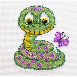 Змеечка Набор для частичной вышивки бисером Паутинка