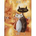 Влюбленные коты Часы Алмазные на твердой основе с полной выкладкой Iteso