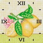 Гроздь лимонов Часы Алмазные на подрамнике с полной выкладкой Iteso